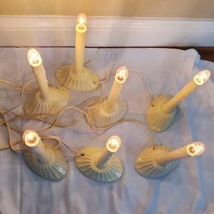 Vintage Electric Single Candolier Seven Candles Christmas Window Décor Light